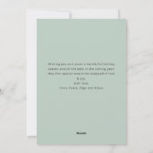 水エレガント色の冬クリスマスパイン シーズンカード (裏面)