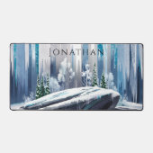 水エレガント色の冬木 デスクマット (正面)