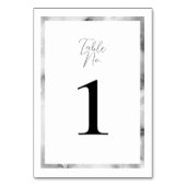 水エレガント色の大理石のブリス結婚ズ テーブルナンバー (裏面)