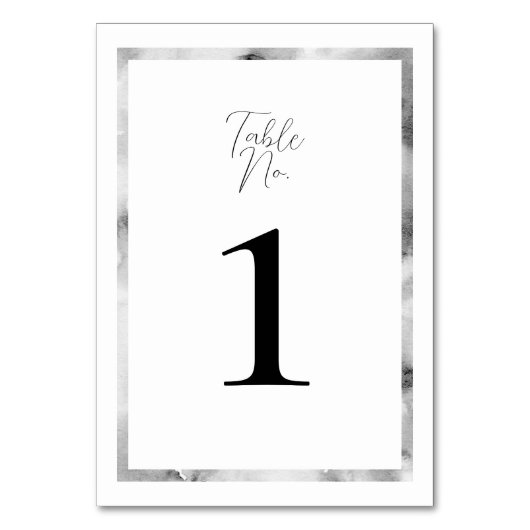 水エレガント色の大理石のブリス結婚ズ テーブルナンバー (正面)