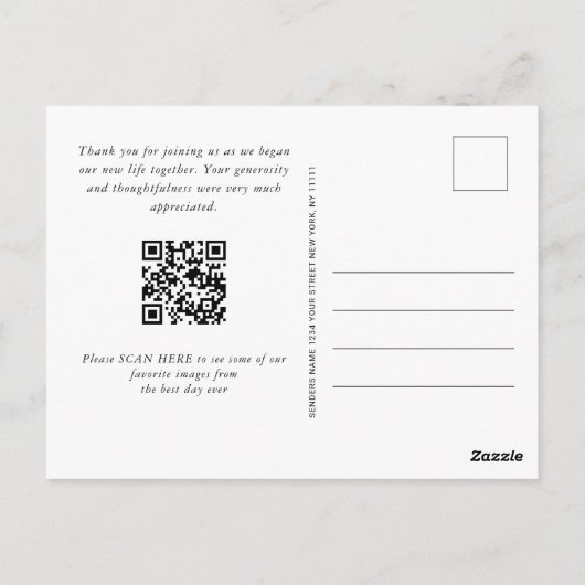 水エレガント色の山ありがとう写真 ポストカード (裏面)