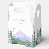 水エレガント色の山の森結婚の フェイバーボックス (オープン)