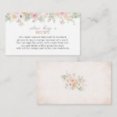 水エレガント色の愛の開花ブライダルシャワーRec エンクロージャーカード (正面/裏面)