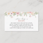 水エレガント色の愛の開花ブライダルシャワーRec エンクロージャーカード (正面)