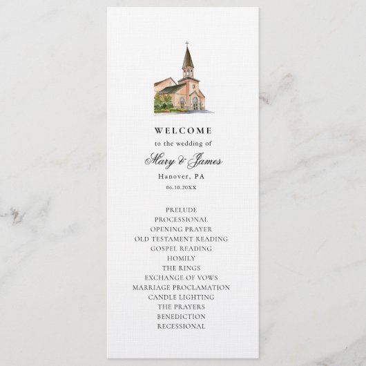 水エレガント色の教会のフ結婚ラットプログラム プログラム (正面)