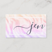 水エレガント色の書道名署名シック 名刺 (正面)