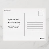 水エレガント色の木のクリスマスh休日 箔シーズンポストカード (裏面)