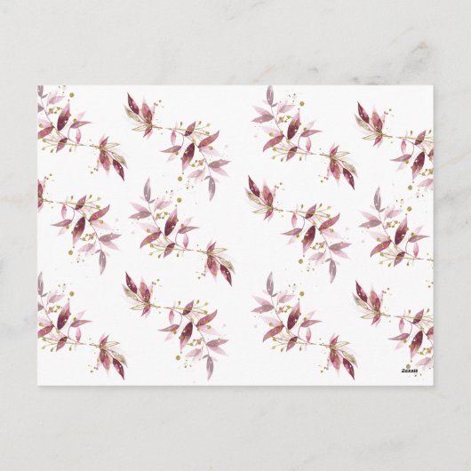 水エレガント色の枝とクリスマス4写真 シーズンポストカード (裏面)