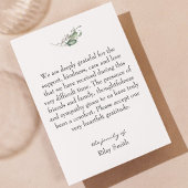 水エレガント色の枝の葬儀の写真 サンキューカード