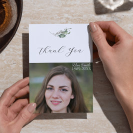 水エレガント色の枝の葬儀の写真 サンキューカード