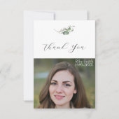 水エレガント色の枝の葬儀の写真 サンキューカード (正面)