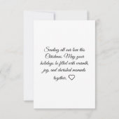 水エレガント色の森メリークリスマスカード 出欠カード (裏面)