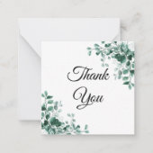 水エレガント色の植物の緑感謝していよ ノートカード (正面)