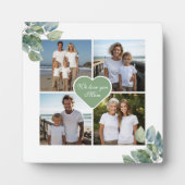 水エレガント色の植物パーソナライズされた写真 フォトプラーク (正面)