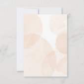 水エレガント色の植物性オレンジ色シック結婚ズ 招待状 (裏面)