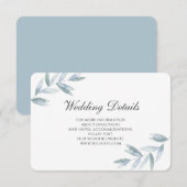 水エレガント色の植物結婚詳細 出欠カード (正面/裏面)