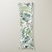 水エレガント色の植物葉のパターン ボディピロー (正面縦)