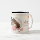 「水エレガント色の母の日のマグカップ – 美しい ツートーンマグカップ (正面右)