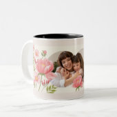 「水エレガント色の母の日のマグカップ – 美しい ツートーンマグカップ (正面左)