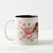 「水エレガント色の母の日のマグカップ – 美しい ツートーンマグカップ (左)