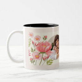 「水エレガント色の母の日のマグカップ – 美しい ツートーンマグカップ