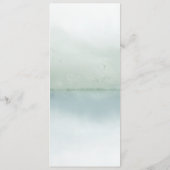 水エレガント色の湖と木結婚のメニュー メニュー (裏面)