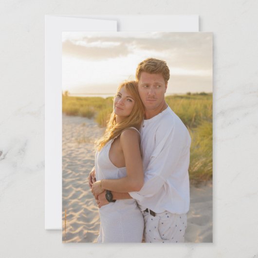 水エレガント色の熱帯性ヤシの木エキゾチック写真 招待状 (裏面)