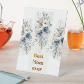 水エレガント色の牡丹とパステルワイルドフラワー 台座サイン (インサイチュ)