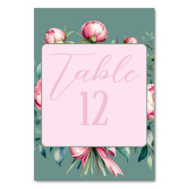 水エレガント色の牡丹の結婚花束 テーブルナンバー