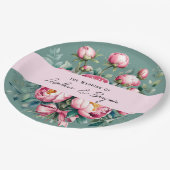 水エレガント色の牡丹の結婚花束 ペーパープレート (アングル)