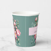 水エレガント色の牡丹の結婚花束 紙コップ (右)