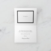 水エレガント色の牡丹結婚の サンキューカード (内部)