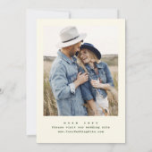 水エレガント色の牧草地の野結婚花 セーブザデート (裏面)