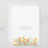 水エレガント色の牧草地の野結婚花 セーブザデート (裏面)