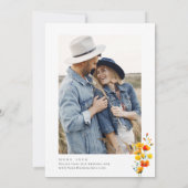 水エレガント色の牧草地の野結婚花 セーブザデート (裏面)