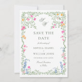 水エレガント色の牧草地の野結婚花 セーブザデート (正面)