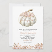 水エレガント色の甘い小さなかぼちゃのベビーSh 招待状 (正面)