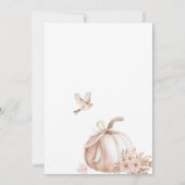 水エレガント色の甘い小さなかぼちゃのベビーSh 招待状 (裏面)