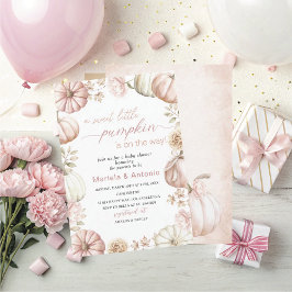 水エレガント色の甘い小さなかぼちゃのベビーSh 招待状