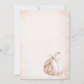 水エレガント色の甘い小さなかぼちゃのベビーSh 招待状 (裏面)