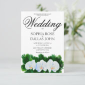 水エレガント色の白色ラン 招待状 (スタンド正面)