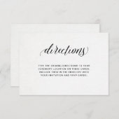 水エレガント色の紙方向のタイポグラフィ 招待状 (正面/裏面)