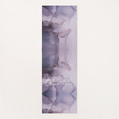 水エレガント色の紫色の名前 ヨガマット (正面)