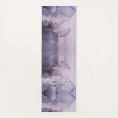 水エレガント色の紫色の名前 ヨガマット (裏面)