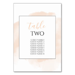 水エレガント色の結婚ゲスト名 テーブルナンバー