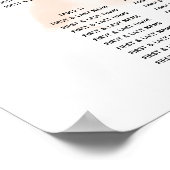 水エレガント色の結婚座席表 ポスター (角)