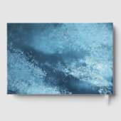 水エレガント色の結婚金ゴールド・フォイル・ゲストブック ゲストブック (裏面)