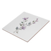 水エレガント色の絵を描花 タイル (側面)