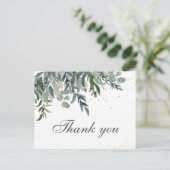 水エレガント色の緑ありがとうポストカード ポストカード (スタンド正面)