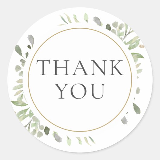 水エレガント色の緑のブライダルシャワーの恩恵 ラウンドシール (正面)